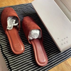 Women's Thea Mule Flats - A New Day. Red, Women’s size 11. New in box.
